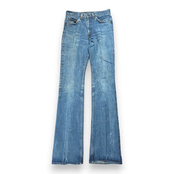 Vintage Levis 517 Jeans Mens 30x36 Blue Bootcut Denim Orange Tab Fade USA 80s